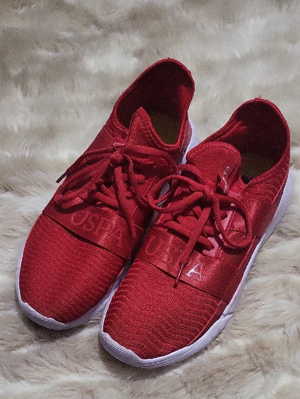 Red U.S. Polo Assn Athletic Slip-On Sneakers